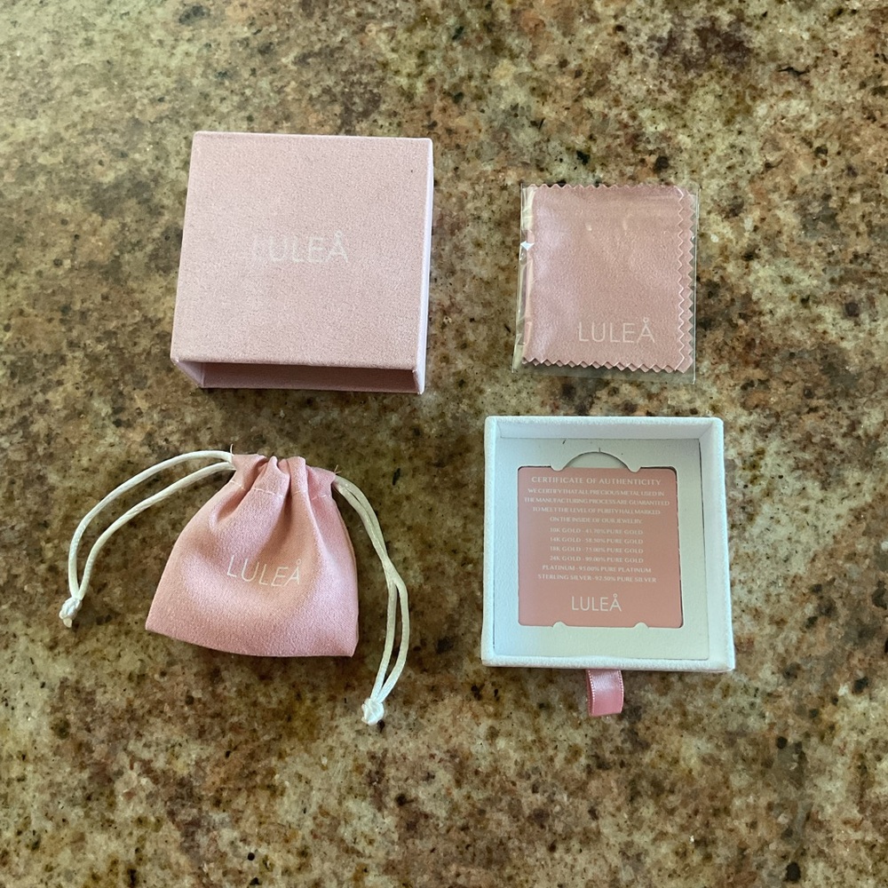 LULEÅ Pink Jewelry empty Box Set